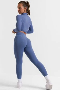 Advantage - Full Length Leggings With Pockets In Slate Blue