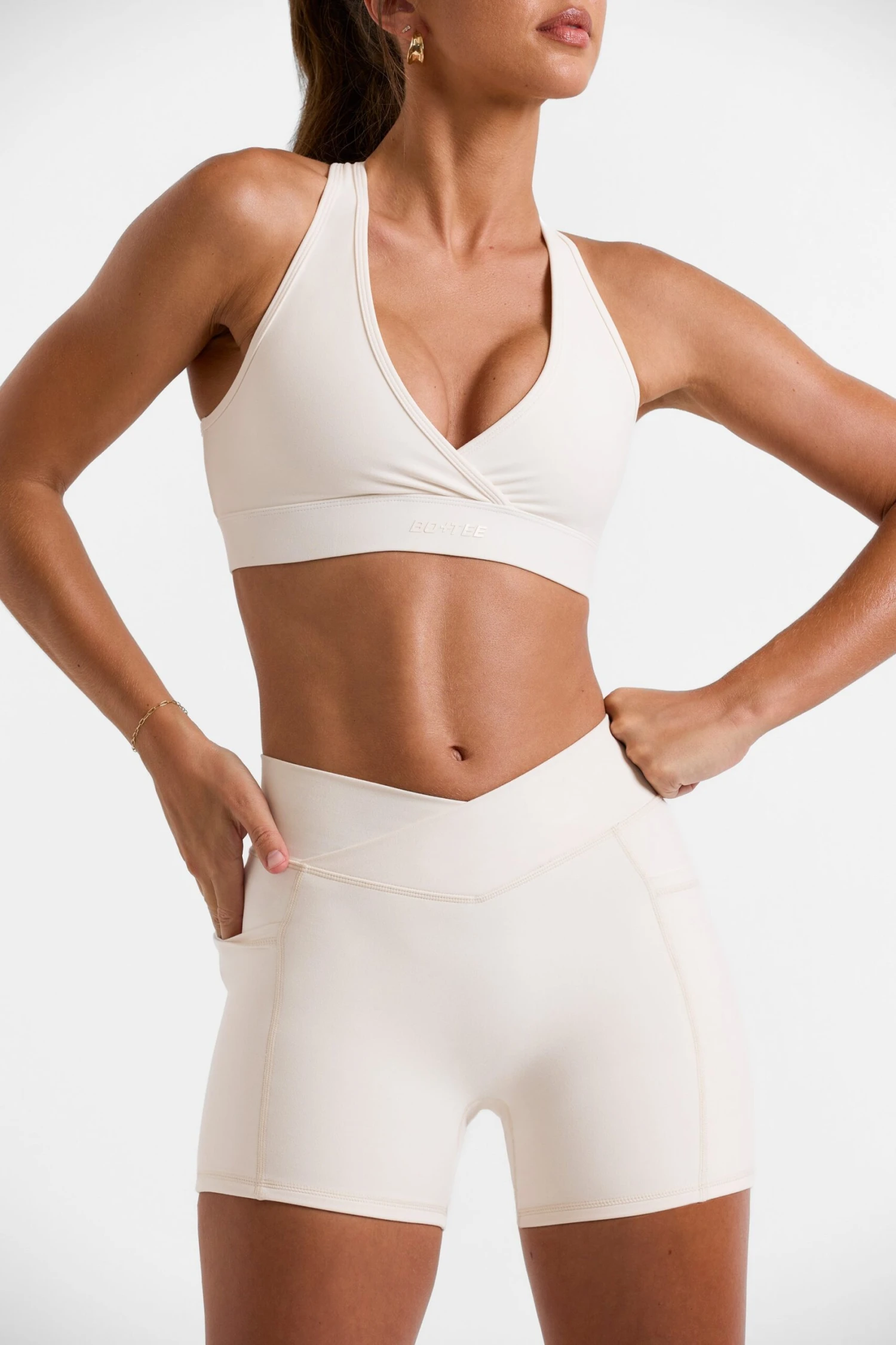 Volley - Cut Out Back Sports Bra In White - Image 6