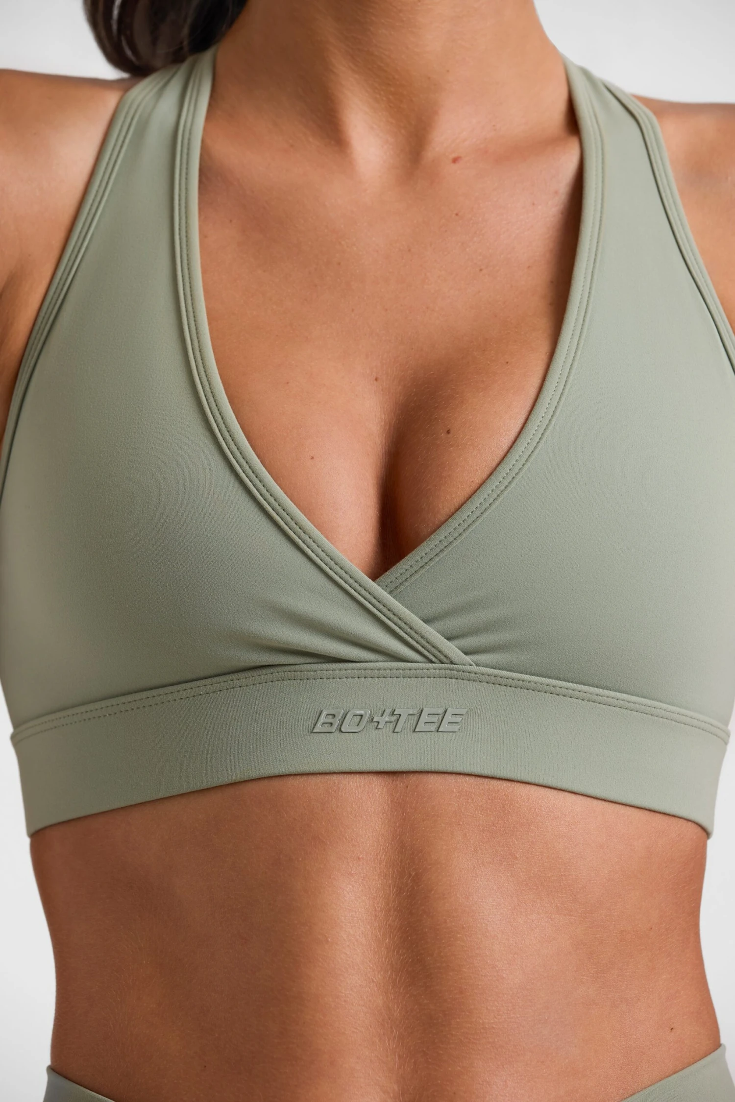 Volley - Cut Out Back Sports Bra In Bamboo Green - Image 6