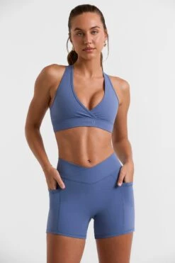 Bounce - Mini Shorts With Pockets In Slate Blue