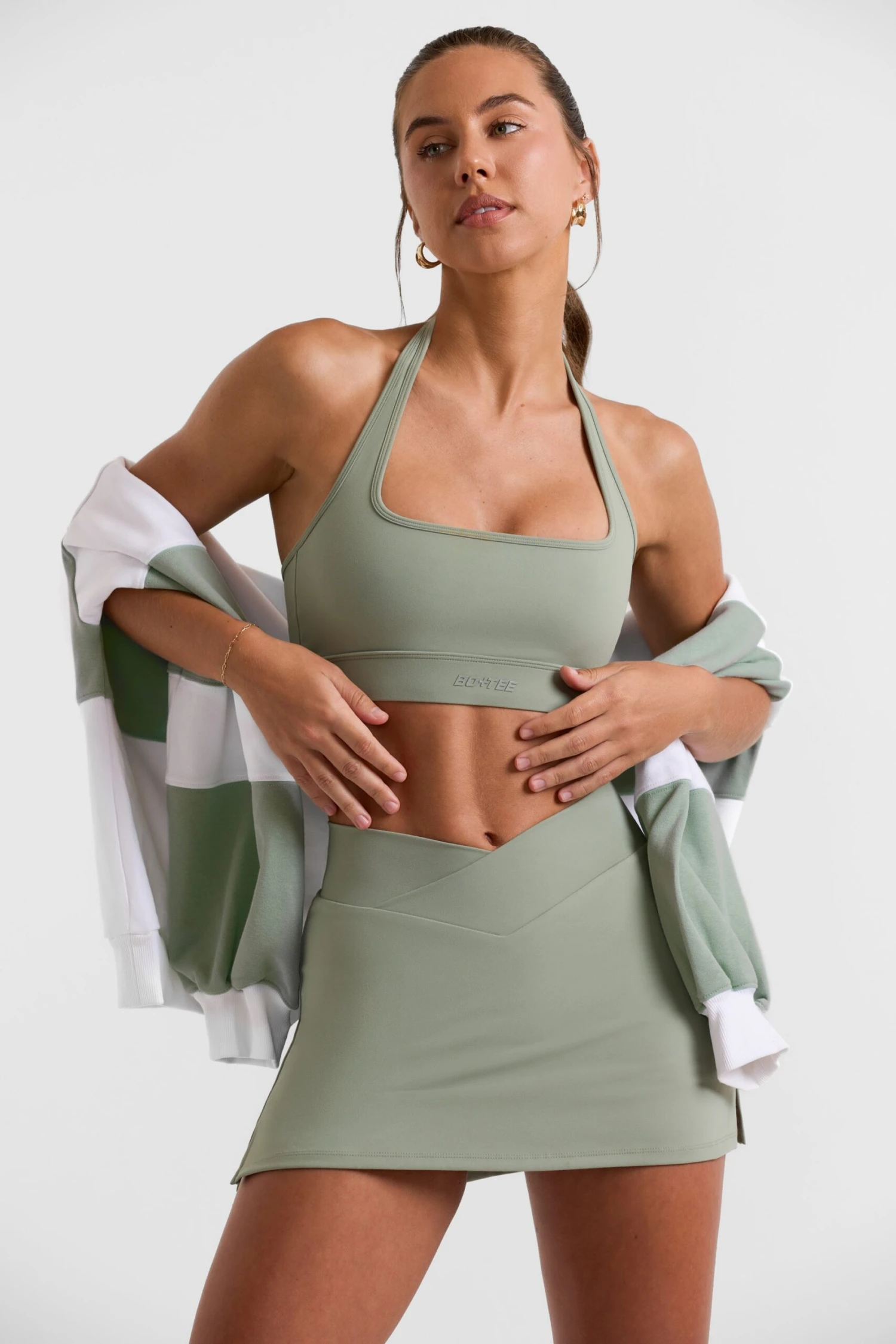 Break Point - Mini Skort In Bamboo Green - Image 4