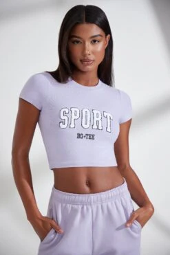 Next Level - Cap Sleeve Baby Tee In Lavender