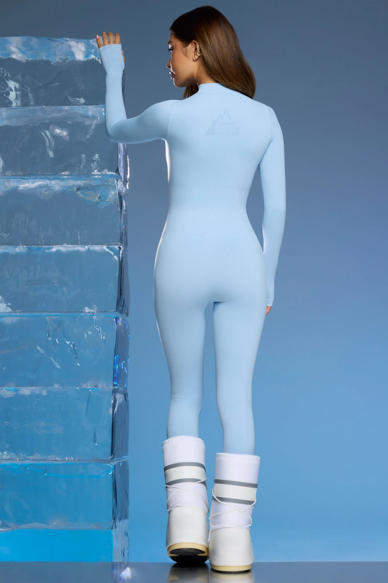 Chalet - Super Sculpt Base Layer Jumpsuit In Baby Blue - Image 3