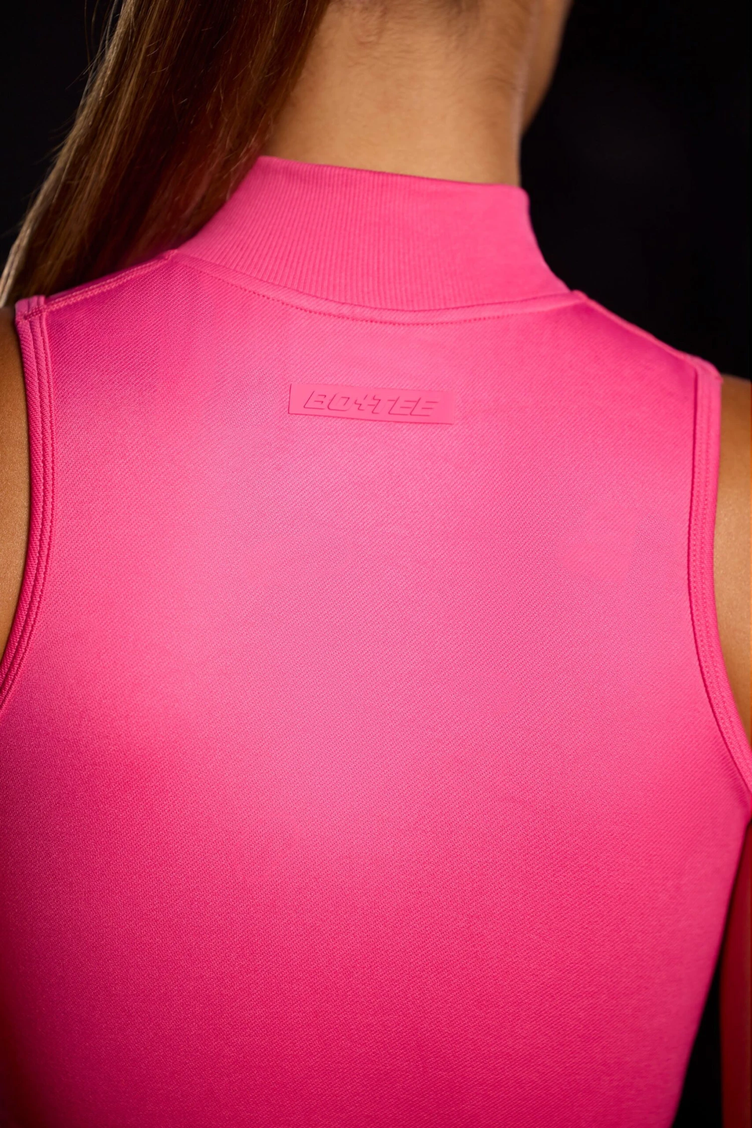 Progression - Super Sculpt Seamless High Neck Crop Top In Fuchsia - Image 5