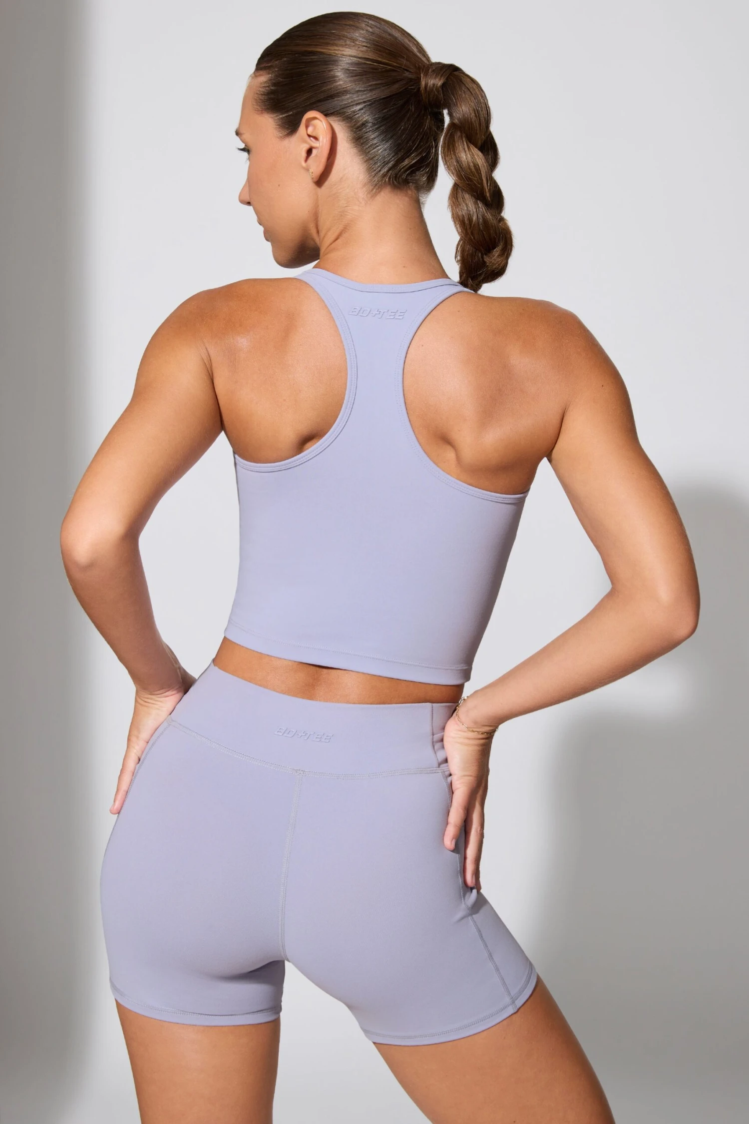 Shift - Twist Waist Mini Shorts With Pockets In Soft Lavender - Image 3