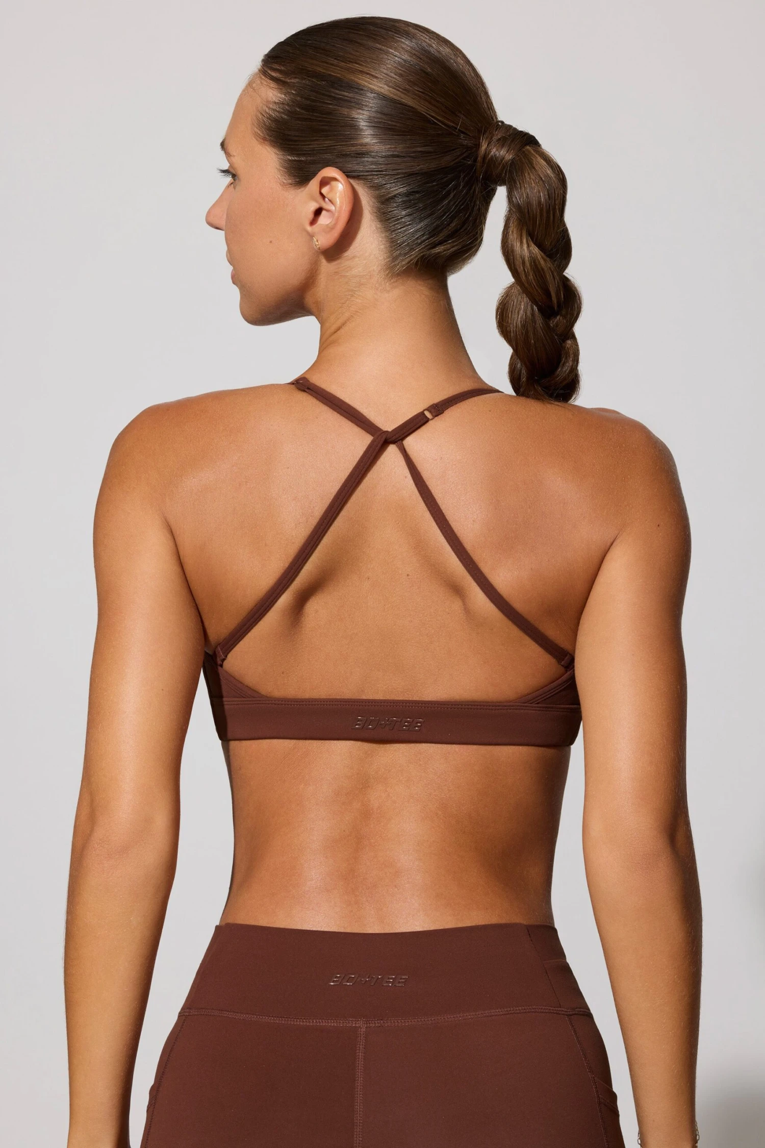Evolve - Multiway Twist Front Sports Bra In Chocolate - Image 3