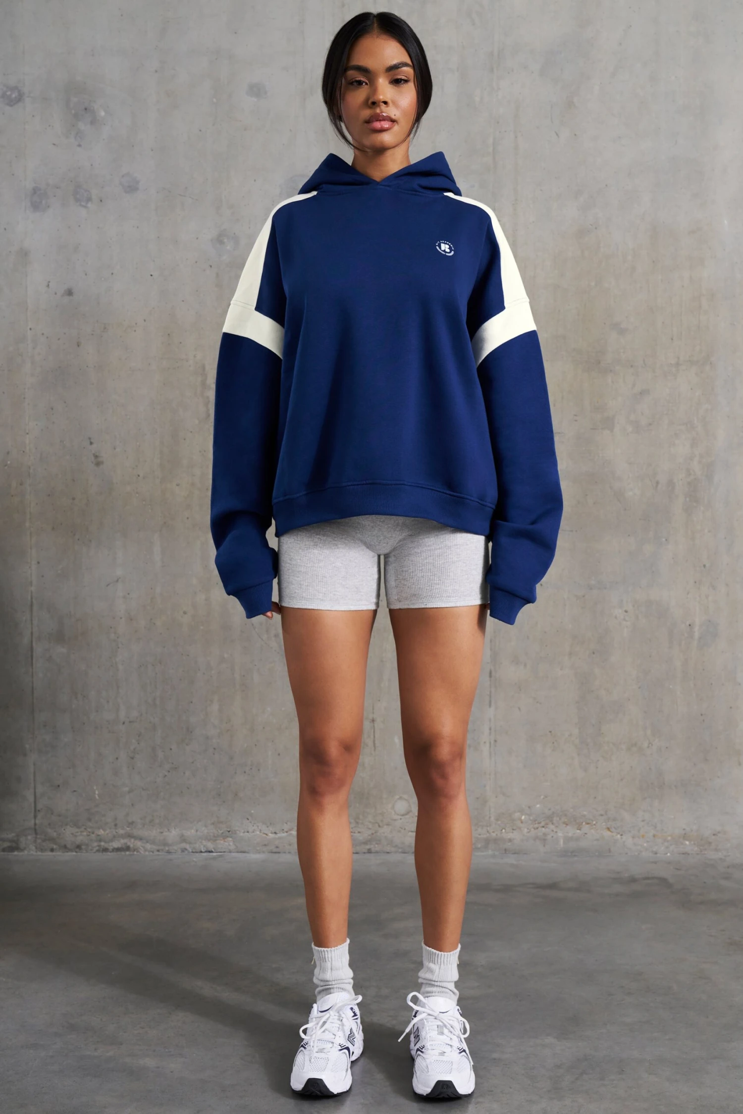 Academic - Oversized Hooded Sweatshirt In Navy - Image 5