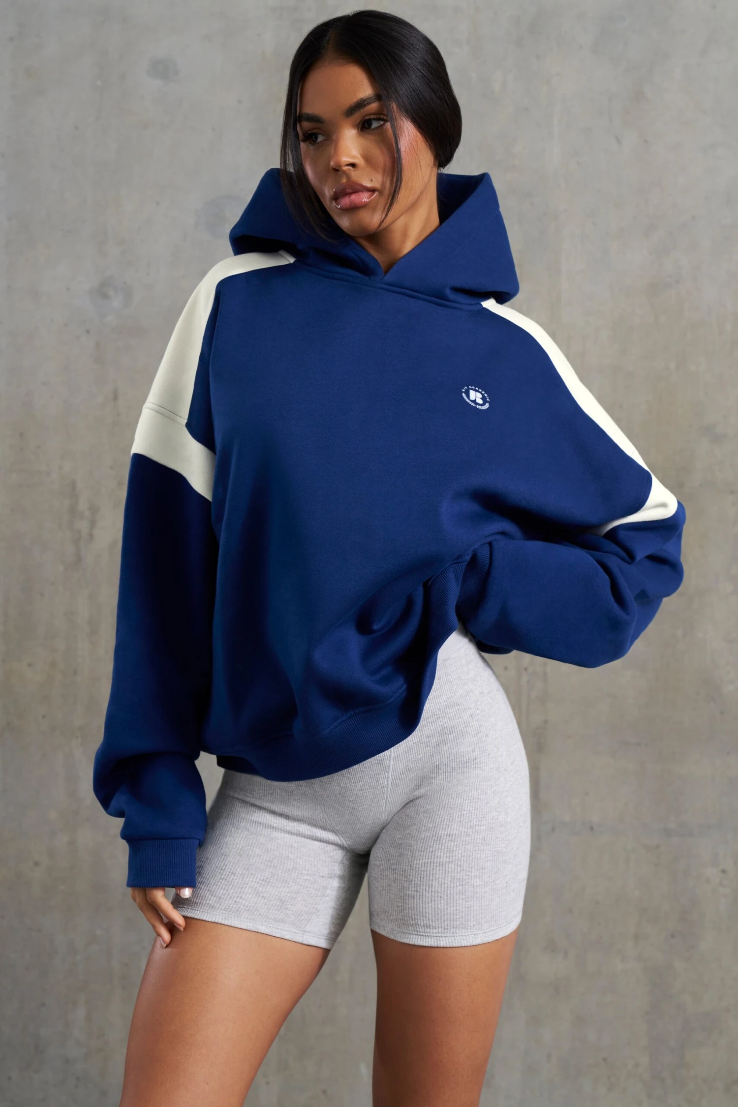 Academic - Oversized Hooded Sweatshirt In Navy - Image 6