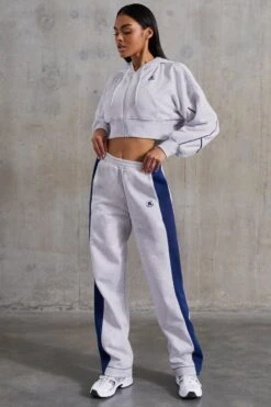 Elite - Wide Leg Sweatpants In Heather Grey