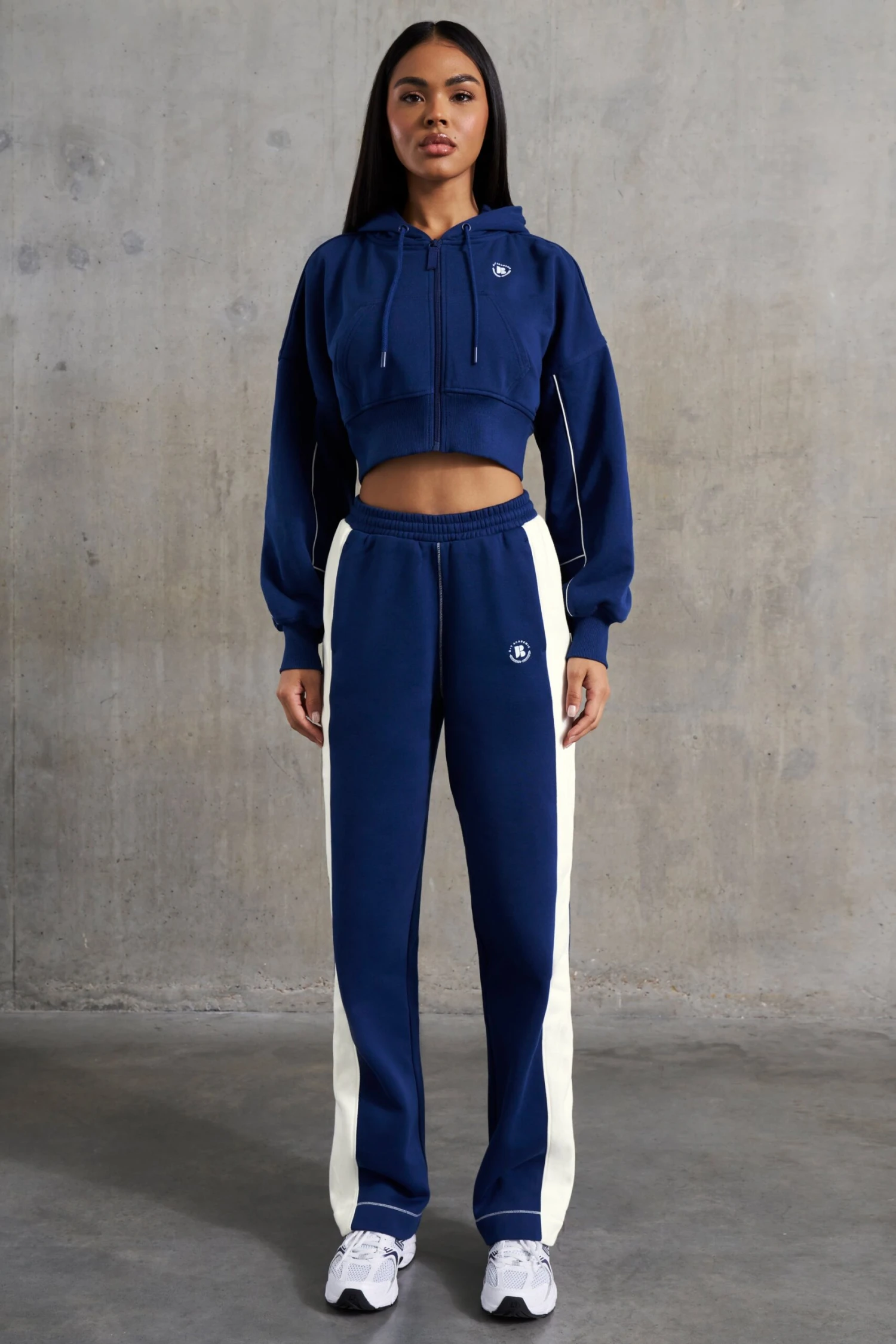 Elite - Petite Wide Leg Sweatpants In Navy - Image 5