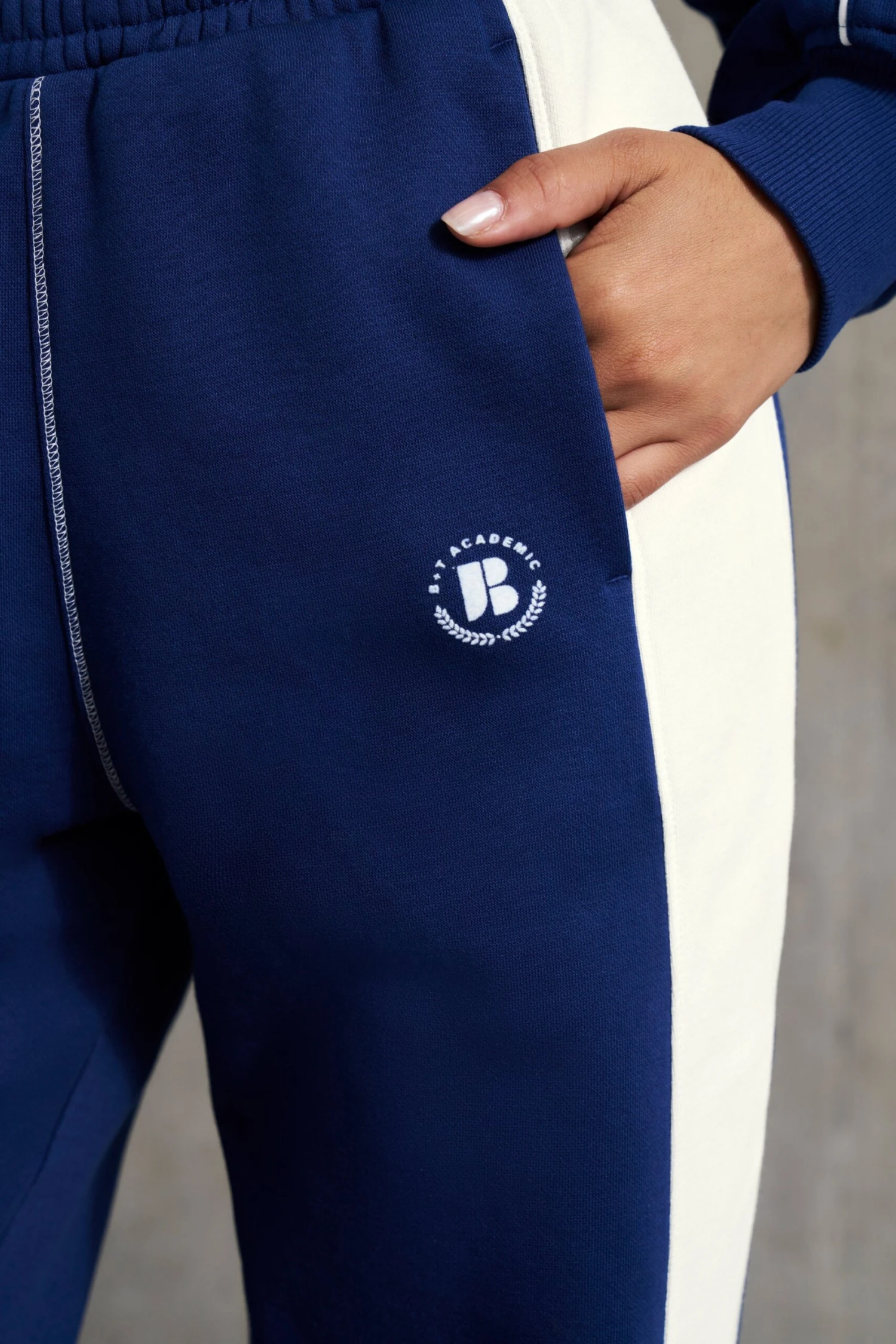 Elite - Wide Leg Sweatpants In Navy - Image 4