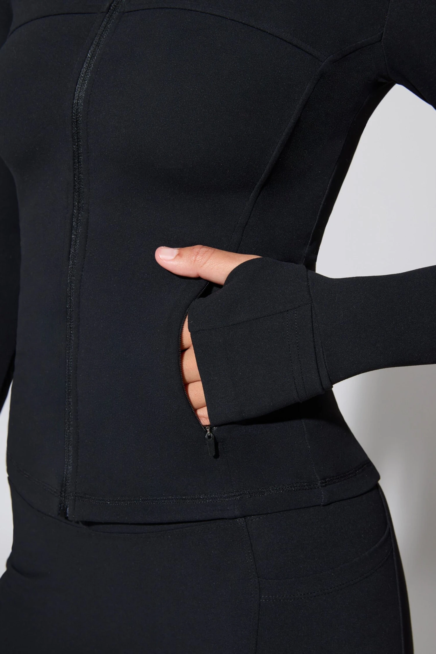 Growing - Long Sleeve Zip Up Jacket In Black - Image 12