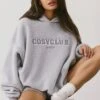 Lounge - Oversized Fleece Hooded Sweatshirt In Fog