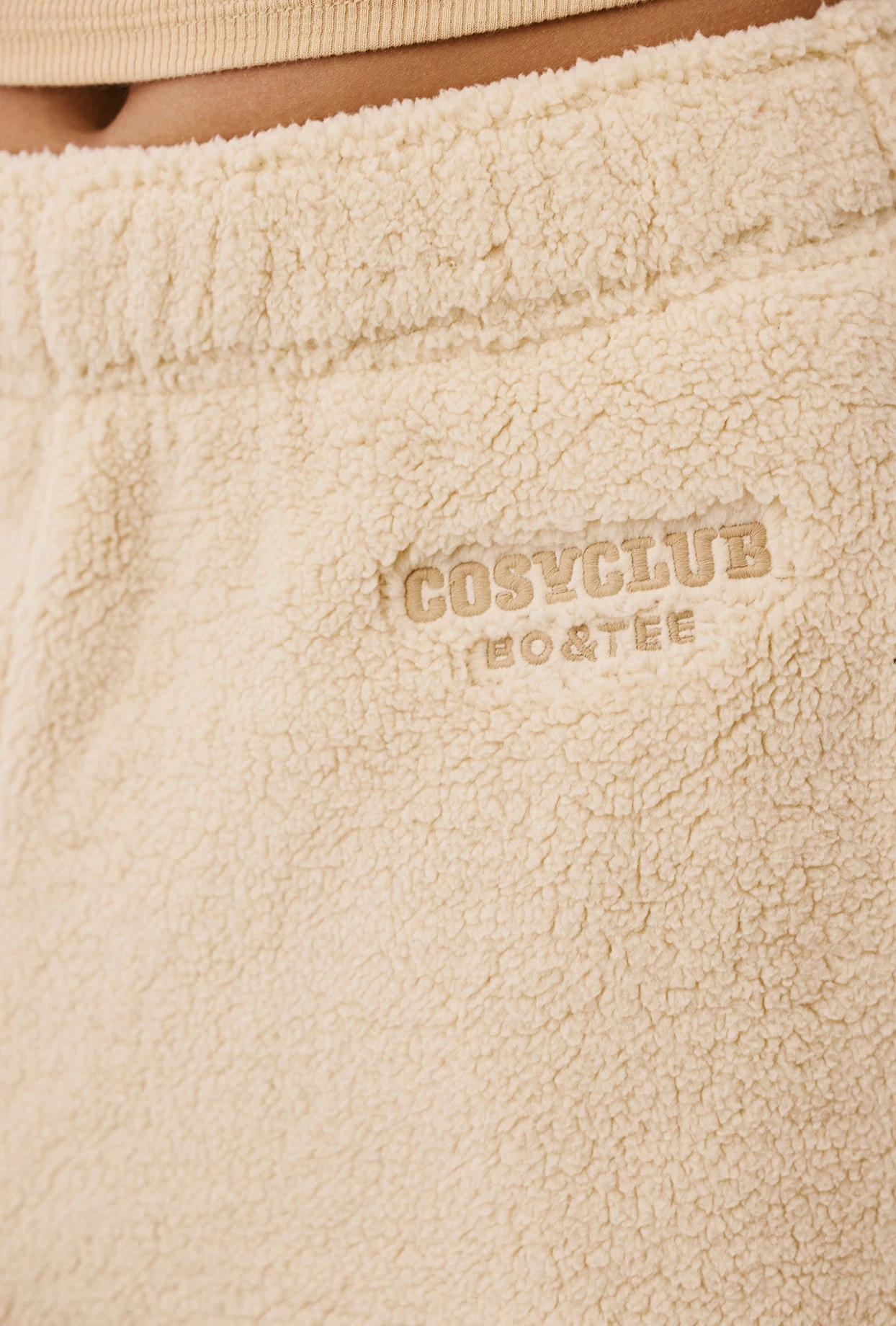 Laze - Petite Fleece Wide Leg Joggers In Cashmere - Image 4