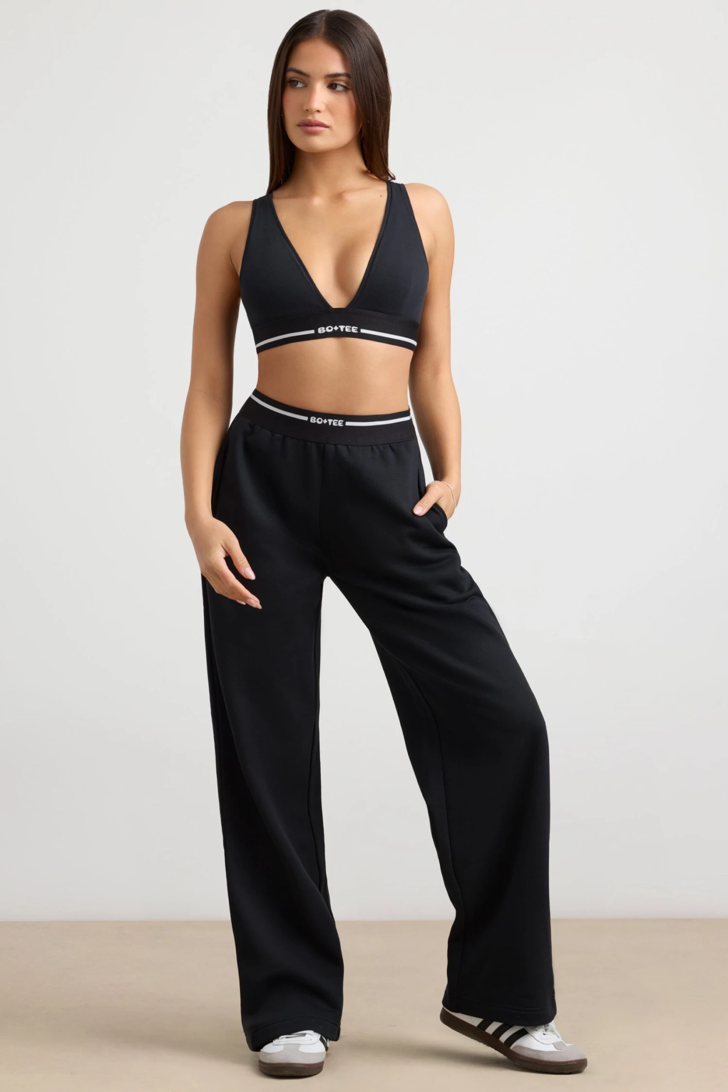 Fluid - High-Waist Straight-Leg Joggers In Black - Image 7
