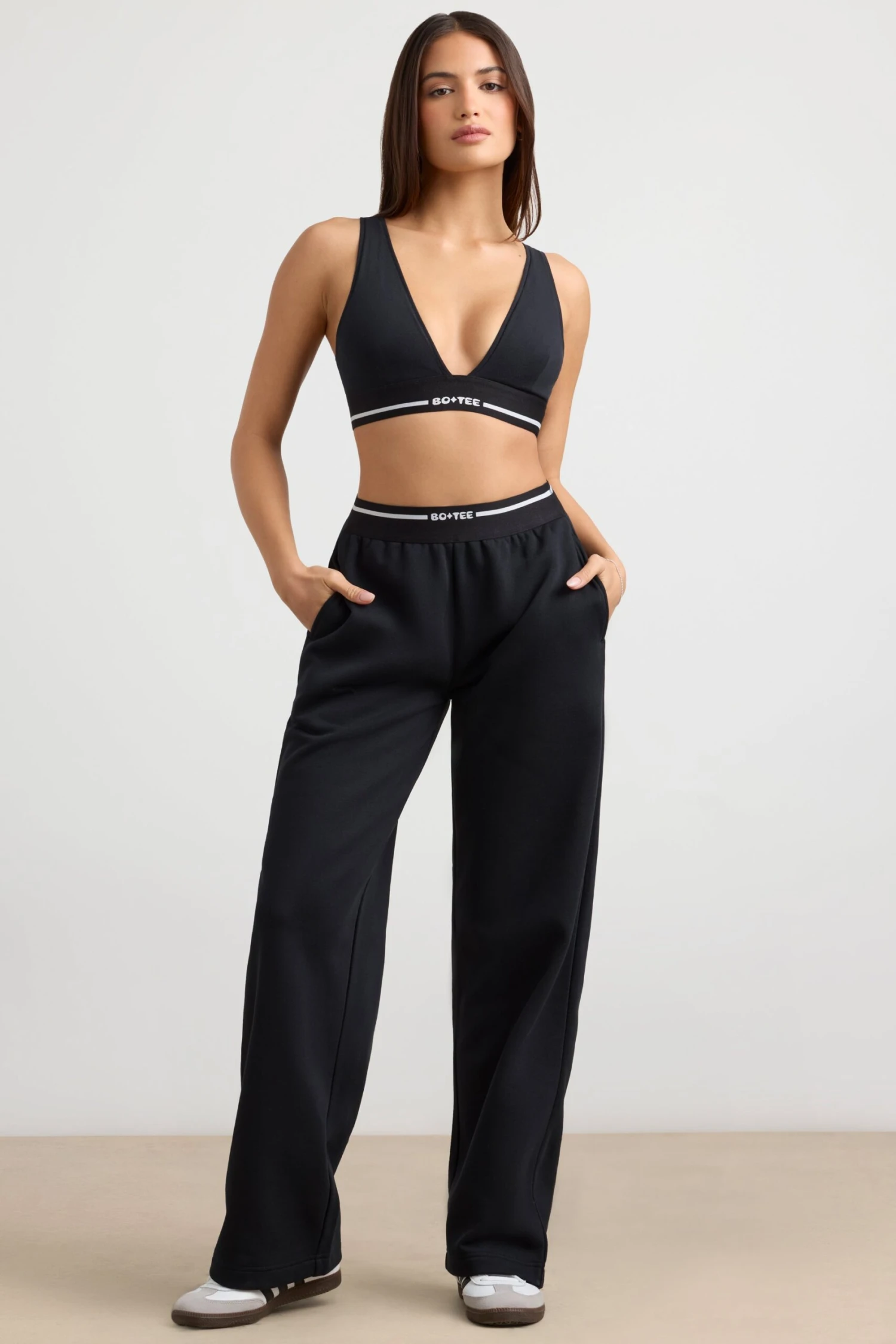 Fluid - High-Waist Straight-Leg Joggers In Black - Image 8