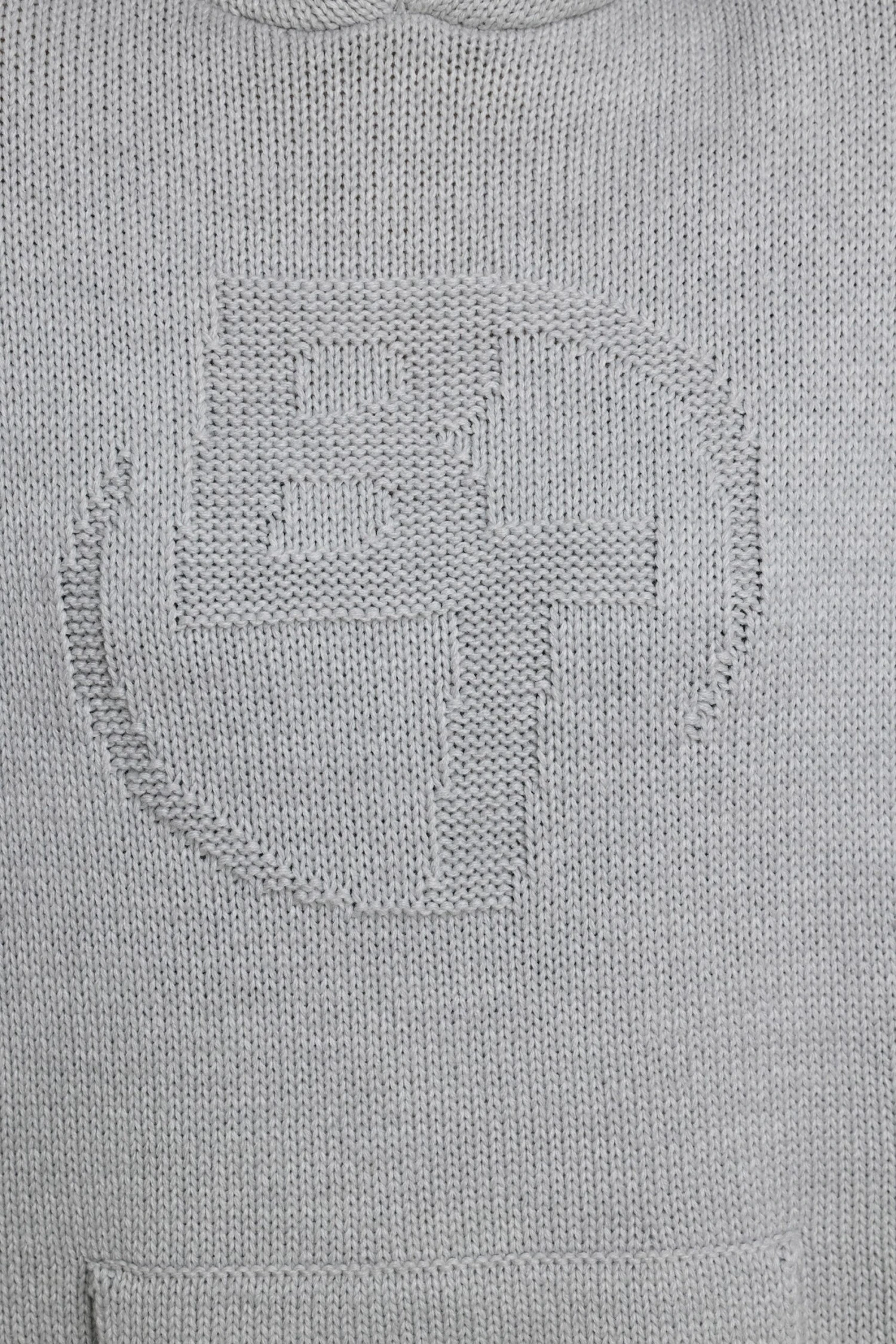 Boyfriend - Oversized Chunky Knit Hoodie In Heather Grey - Image 5