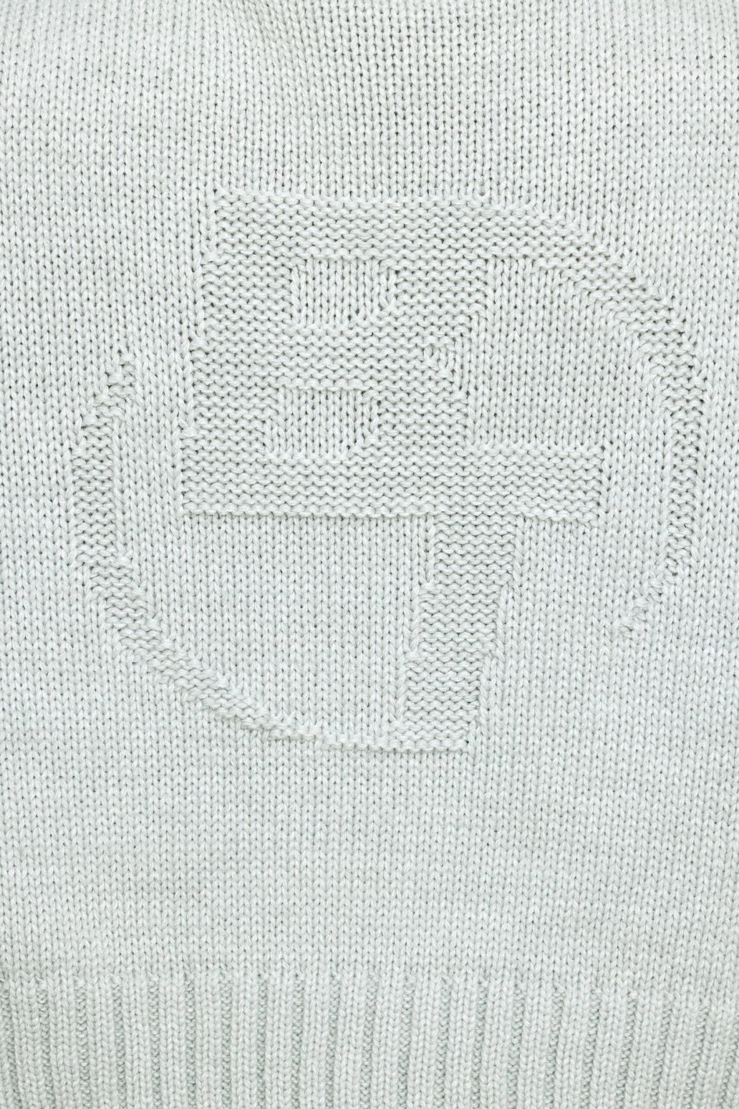 True - Cropped Zip Up Chunky Knit Hoodie In Heather Grey - Image 4