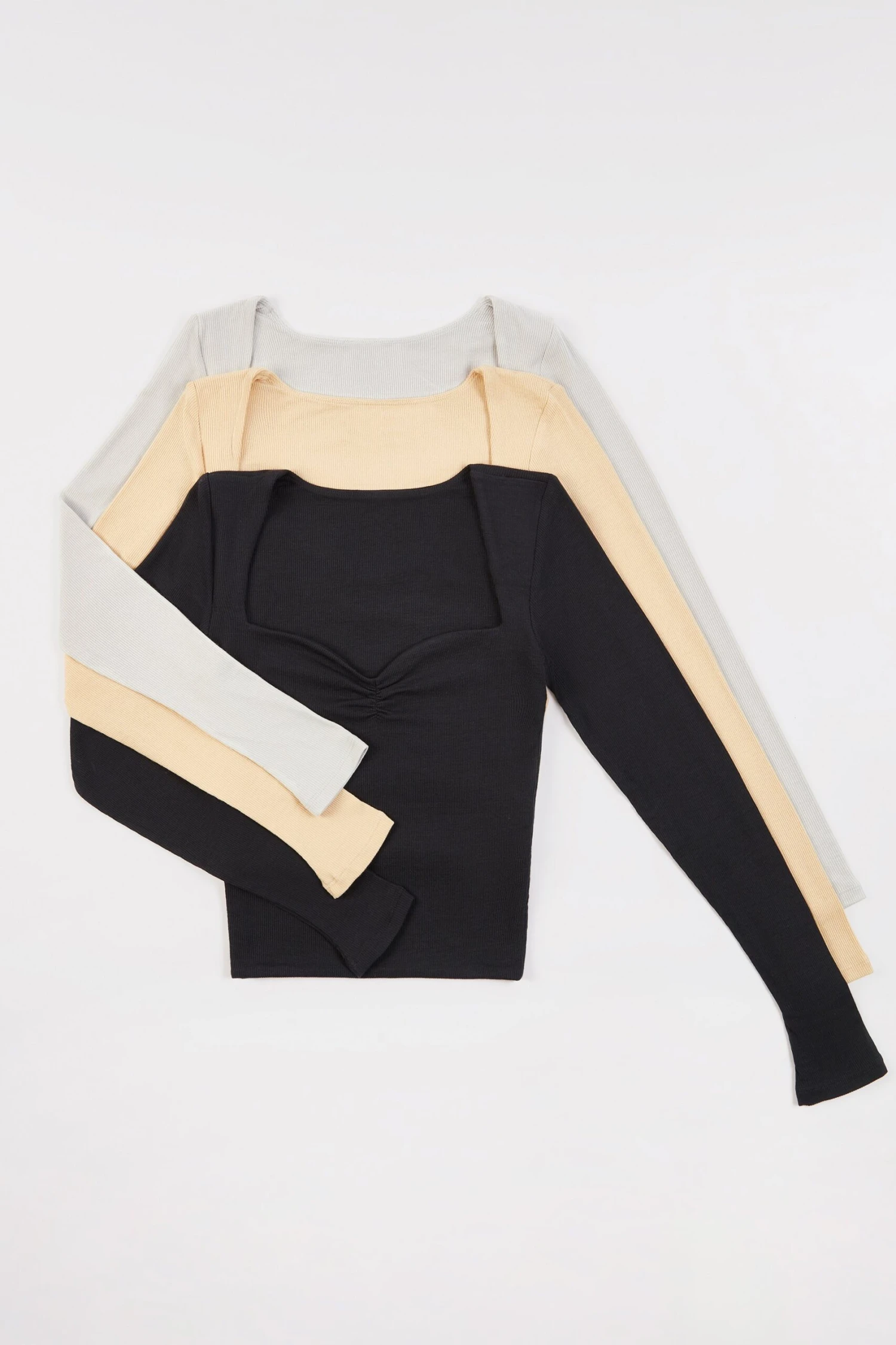 Calm - Modal Rib Long Sleeve Crop Top Bundle - Image 4