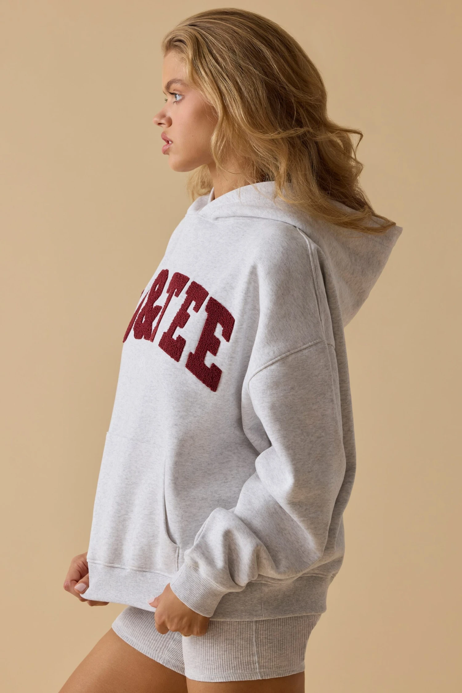 Hero - Oversized Hooded Sweatshirt In Heather Grey - Image 2