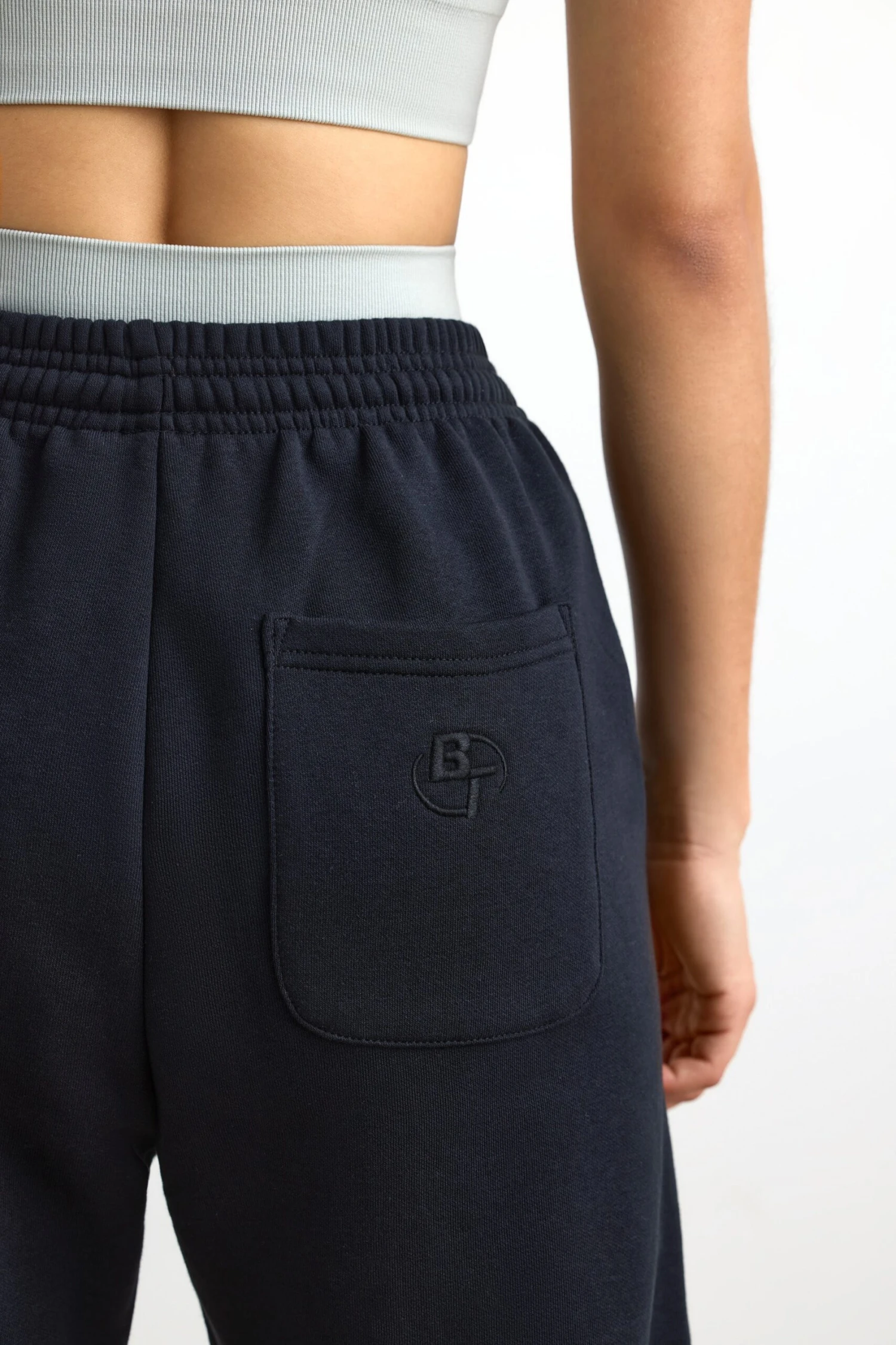 Petite Mid-Rise Joggers In Black - Image 4