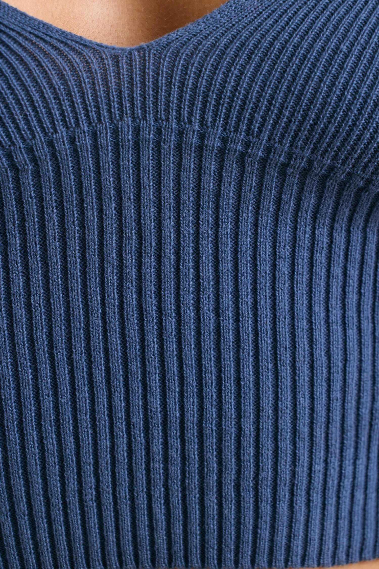 Eternal - Chunky Knit Tank Top In Washed Navy - Image 5