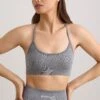 Breathe - FlexiRib Scoop Neck Sports Bra In Grey Melange