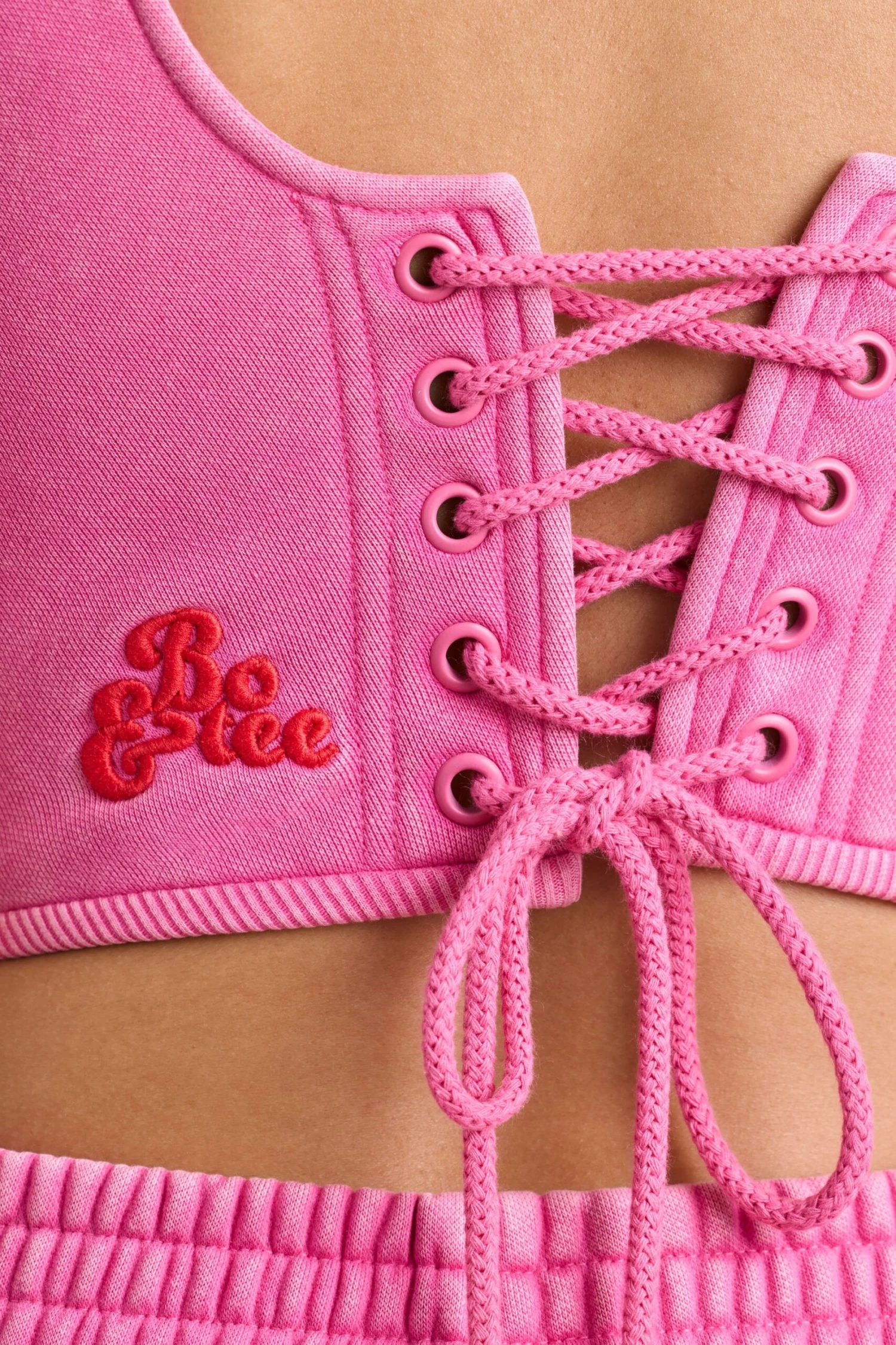 Desire - Corset Crop Top In Hot Pink - Image 5