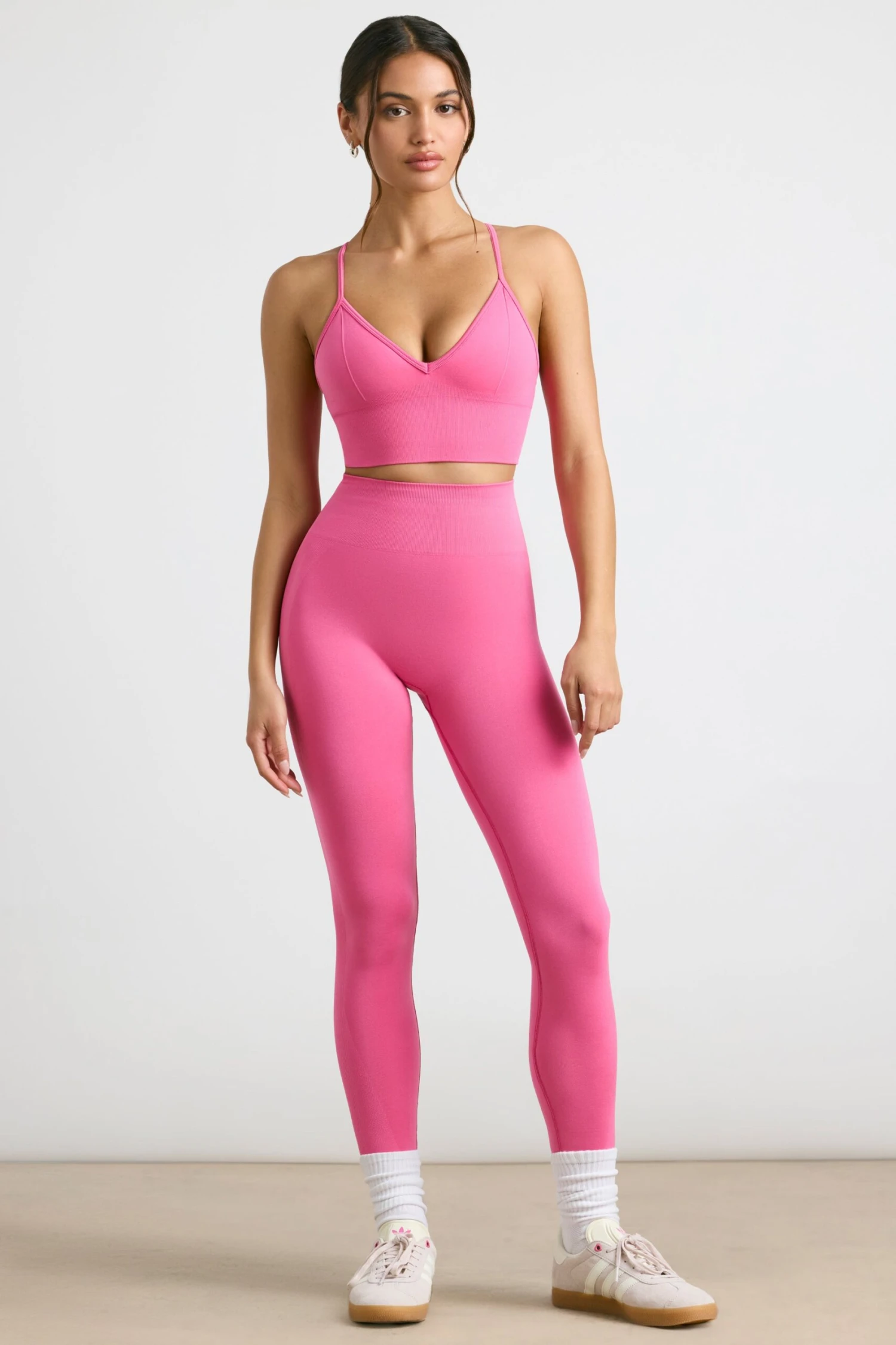 Admired - High-Waist Define Luxe Leggings In Hot Pink - Image 5