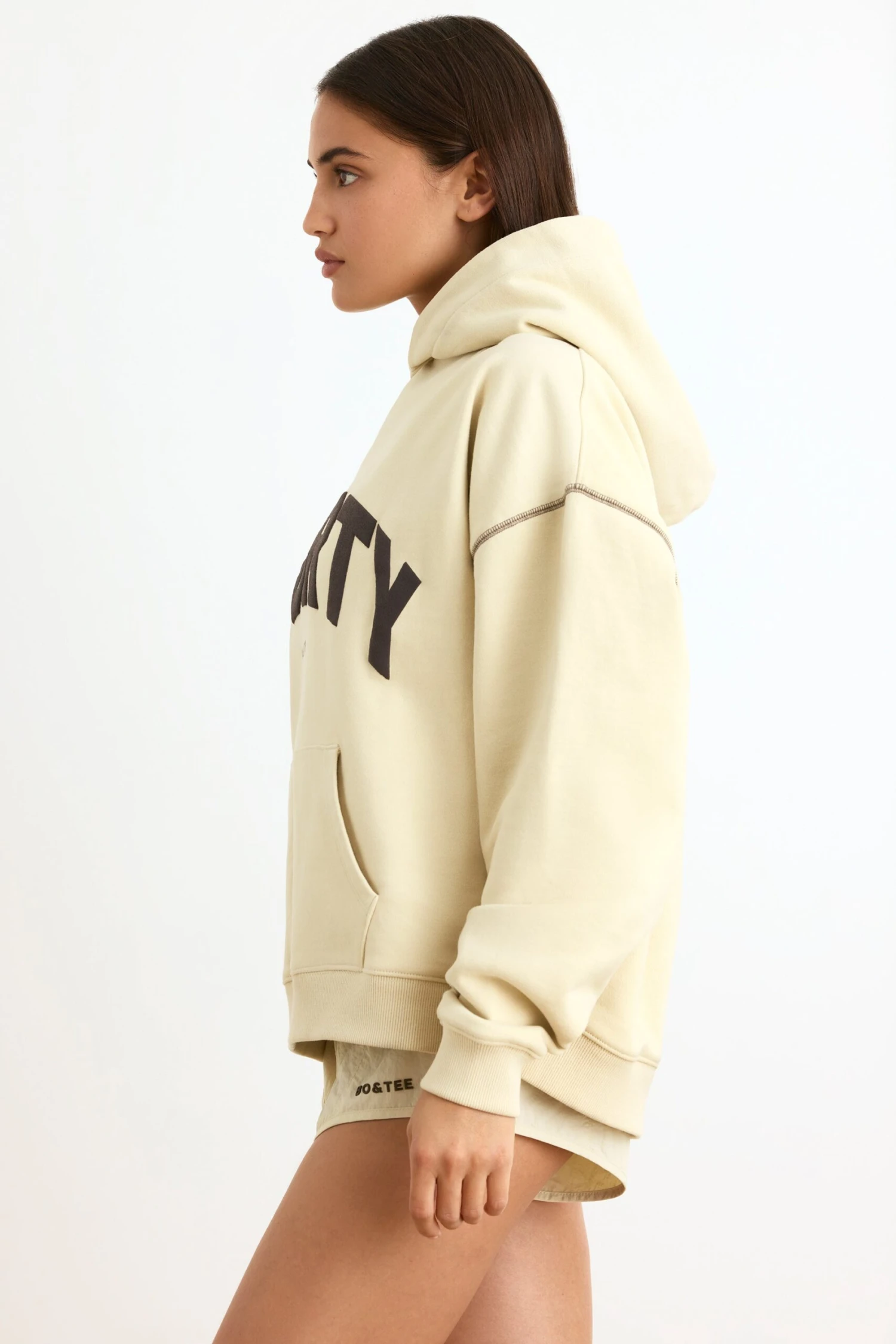 Oversized Hoodie In Bone - Image 2