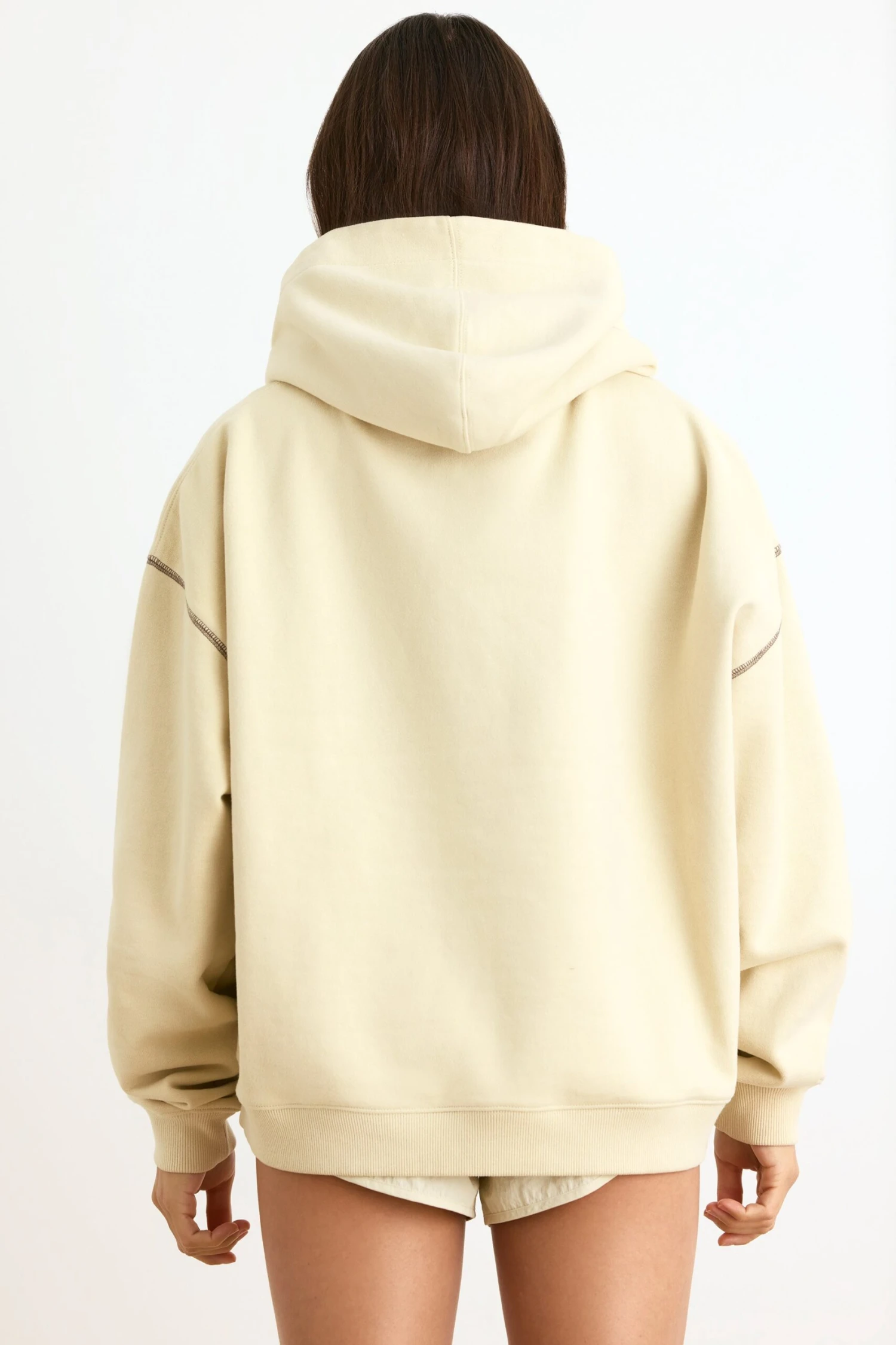 Oversized Hoodie In Bone - Image 3