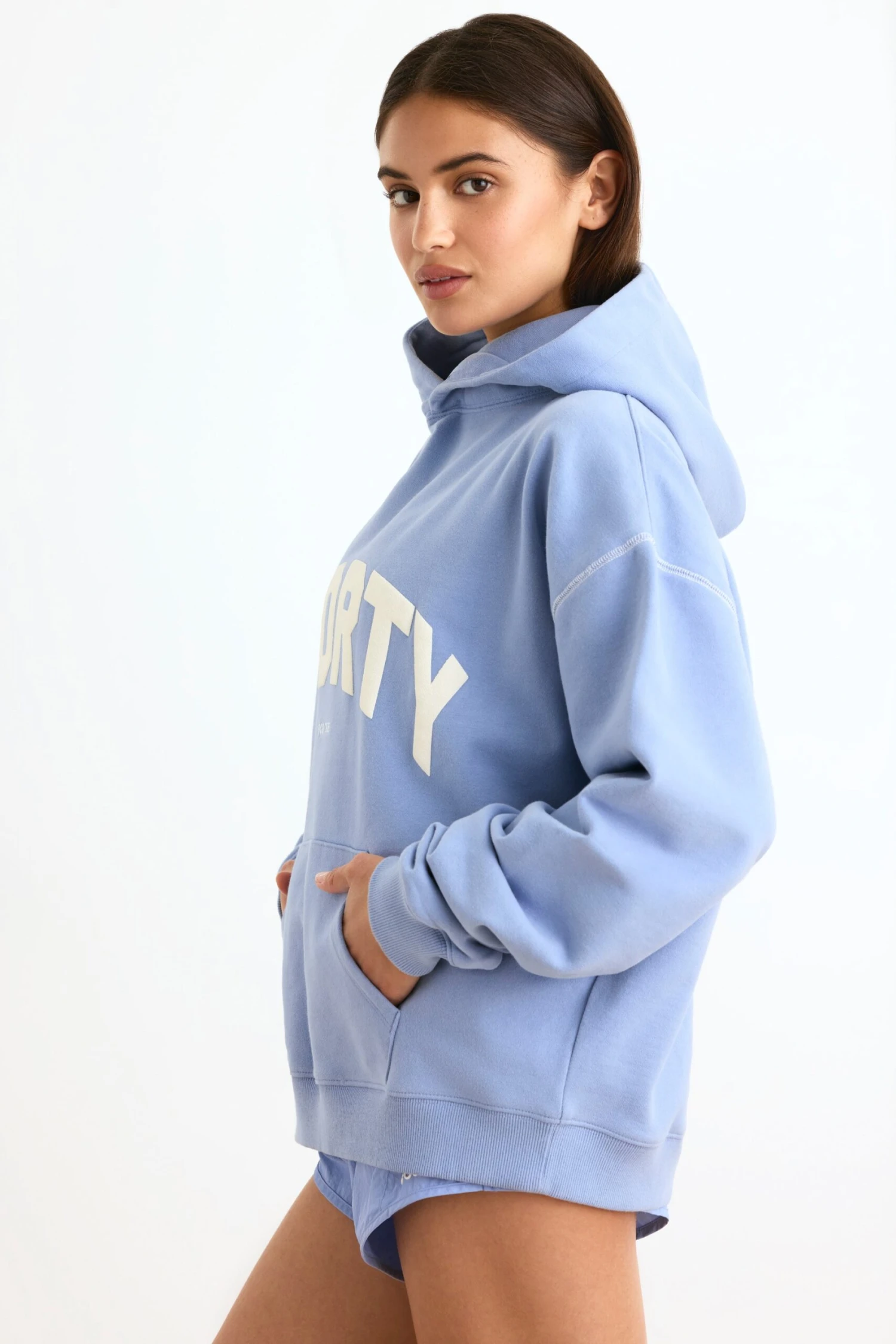 Oversized Hoodie In Lavender Blue - Image 2