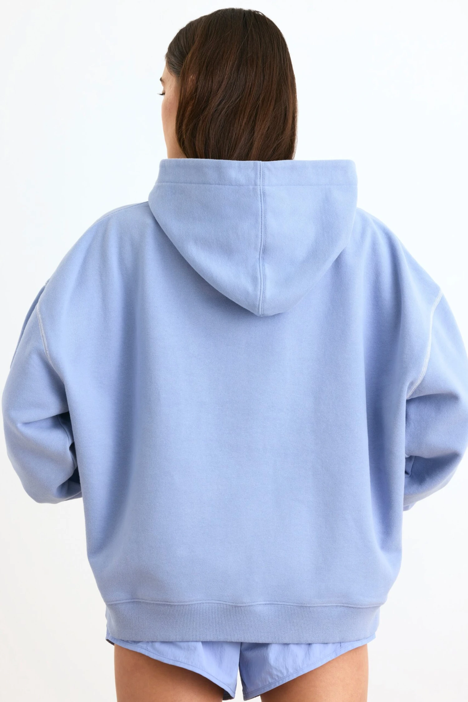 Oversized Hoodie In Lavender Blue - Image 3