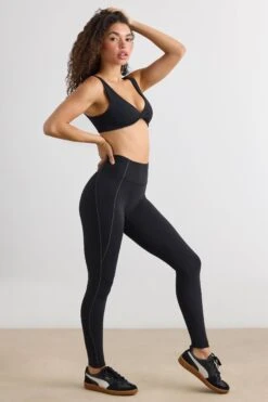 Refine - Soft Active High Waist Leggings In Black
