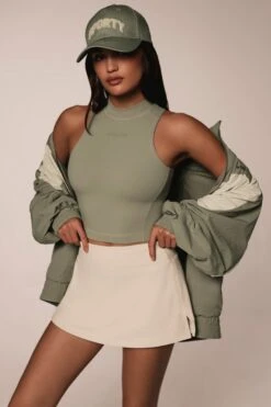 Soft Active High-Neck Tank Top In Mineral