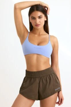 Elasticated Mini Shorts In Espresso