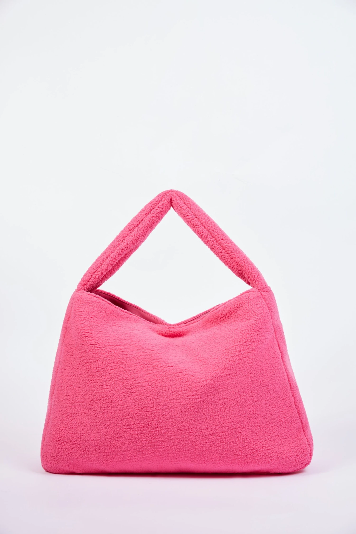 Loyal - Oversized Fleece Tote Bag In Hot Pink - Image 8