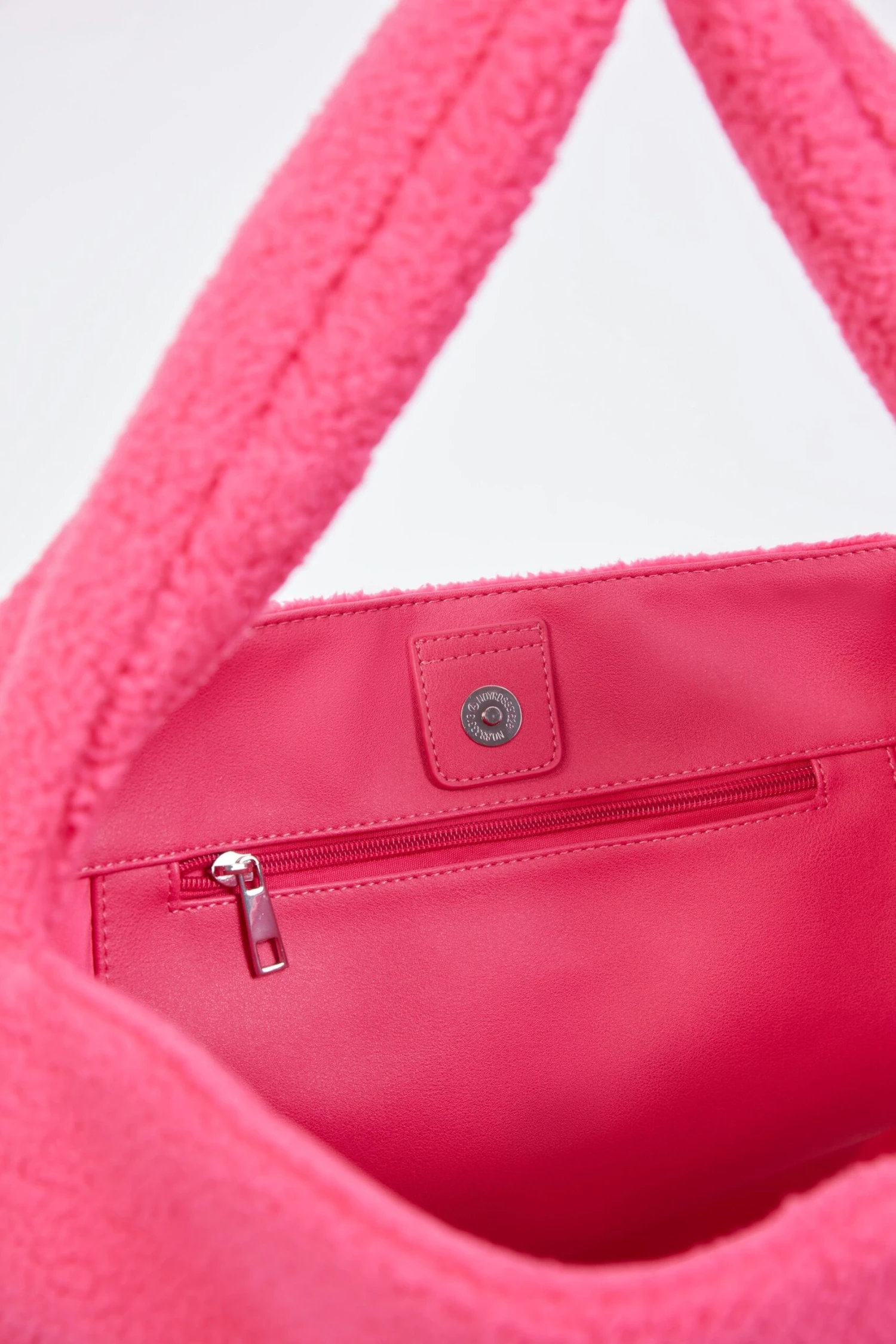 Loyal - Oversized Fleece Tote Bag In Hot Pink - Image 6