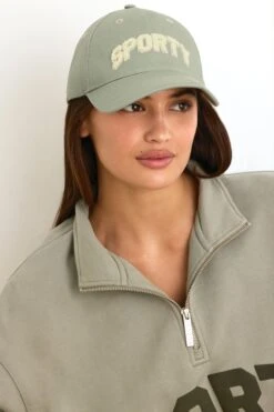 Appliqué Baseball Cap In Mineral