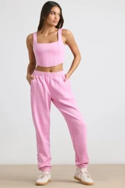 Devotion - Oversized Joggers In Bubblegum Pink