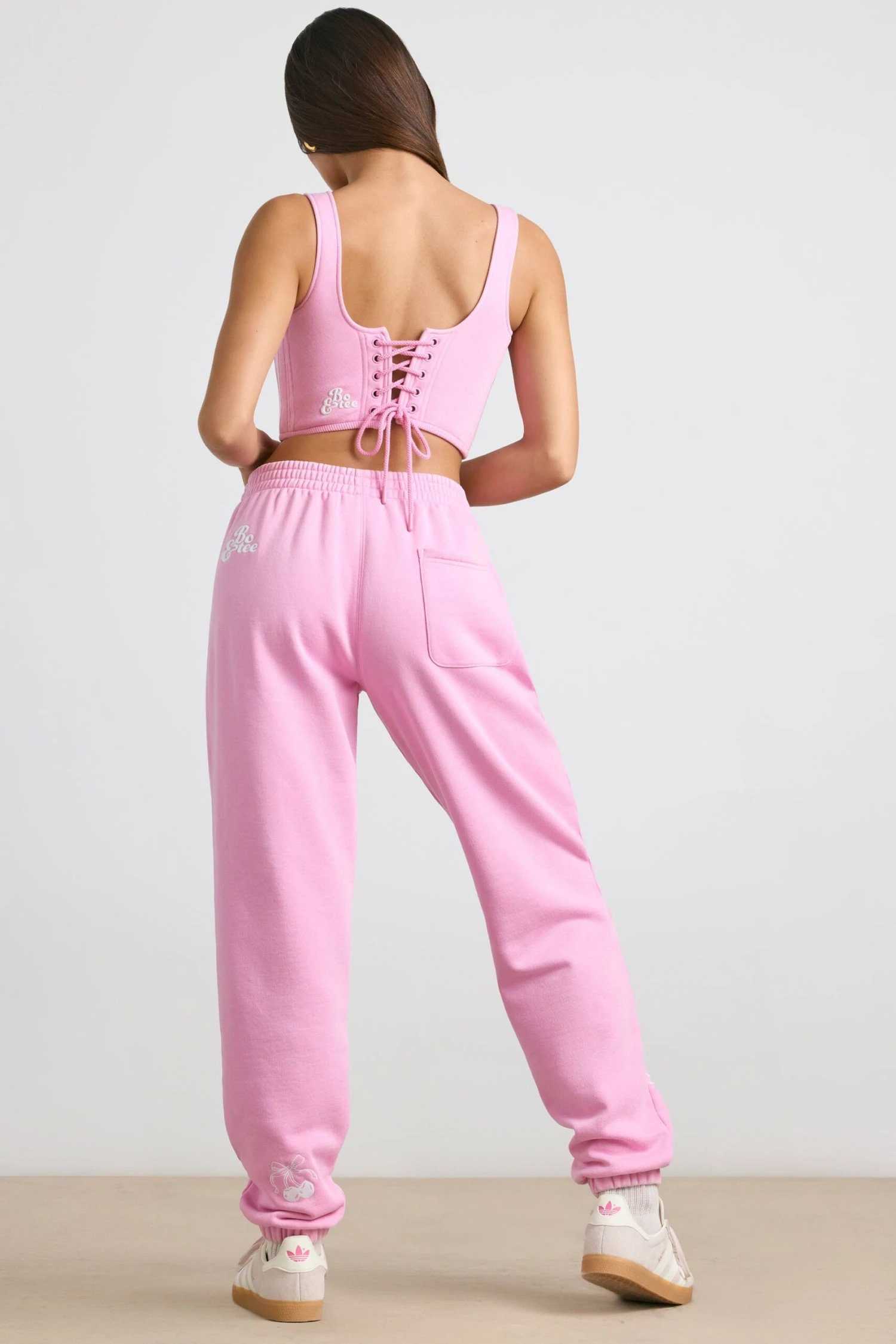 Devotion - Oversized Joggers In Bubblegum Pink - Image 3