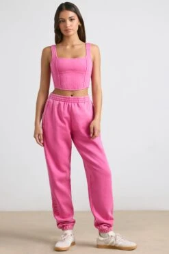 Devotion - Petite Oversized Joggers In Hot Pink