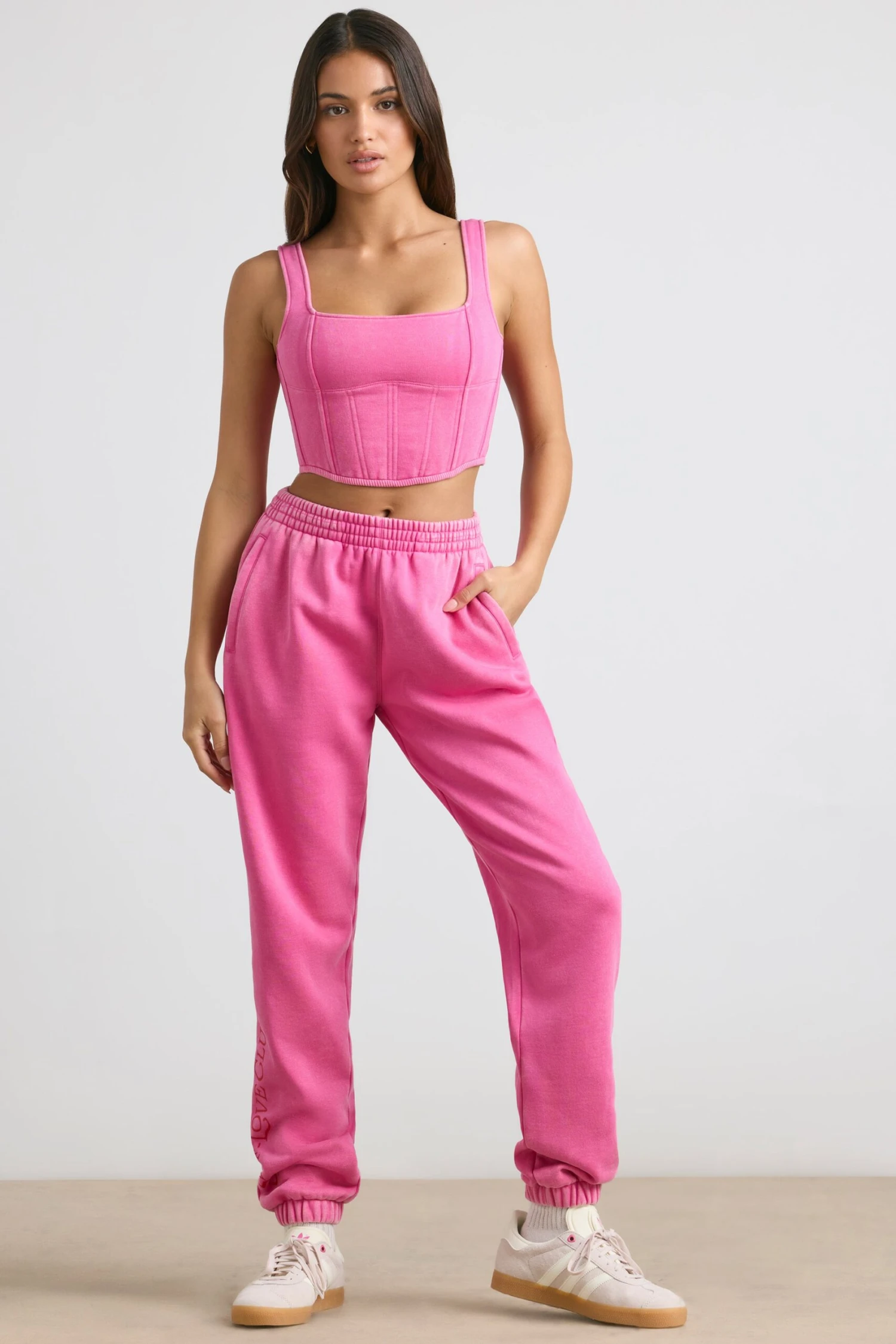 Devotion - Petite Oversized Joggers In Hot Pink - Image 8