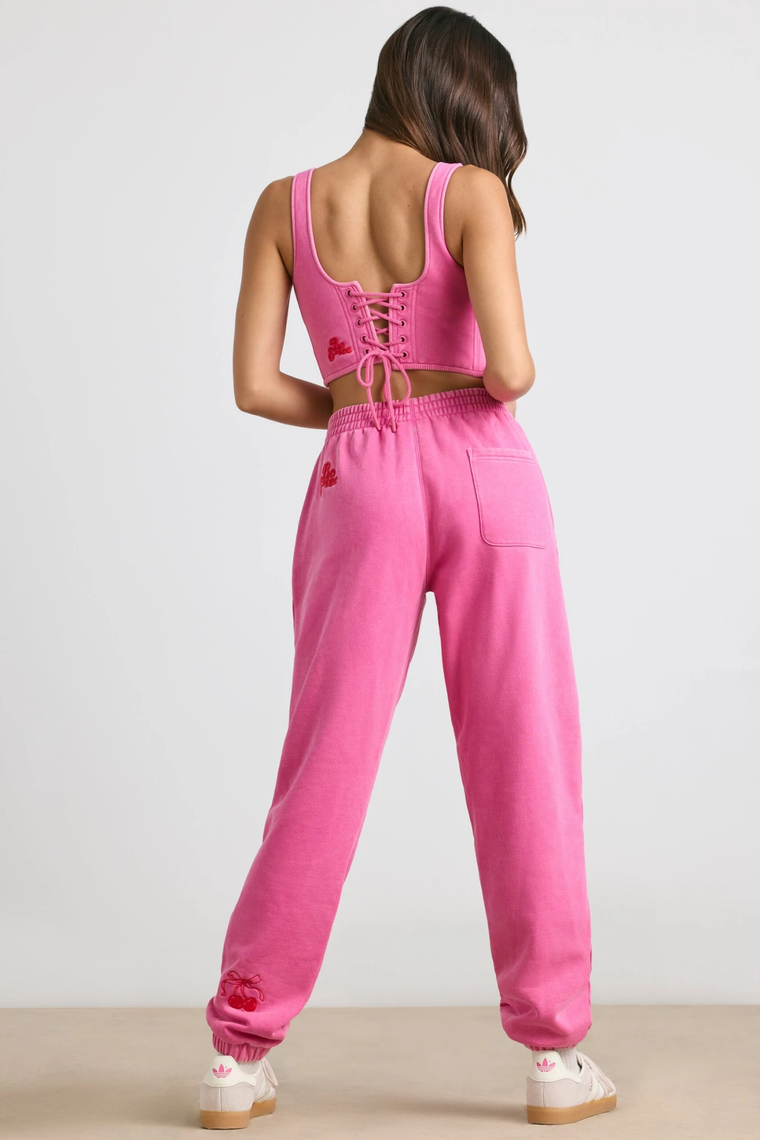 Devotion - Petite Oversized Joggers In Hot Pink - Image 3