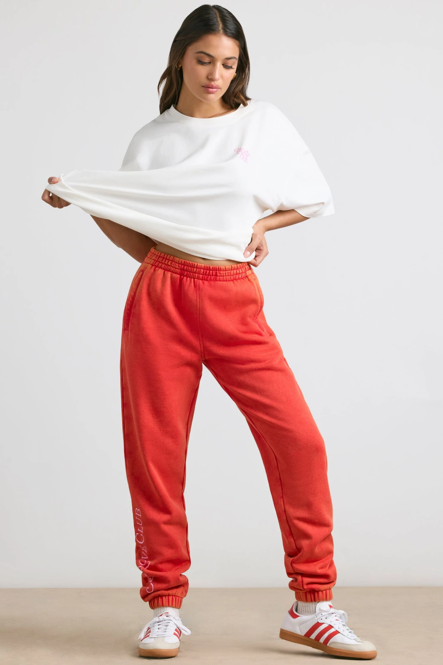 Devotion - Petite Oversized Joggers In Red - Image 8