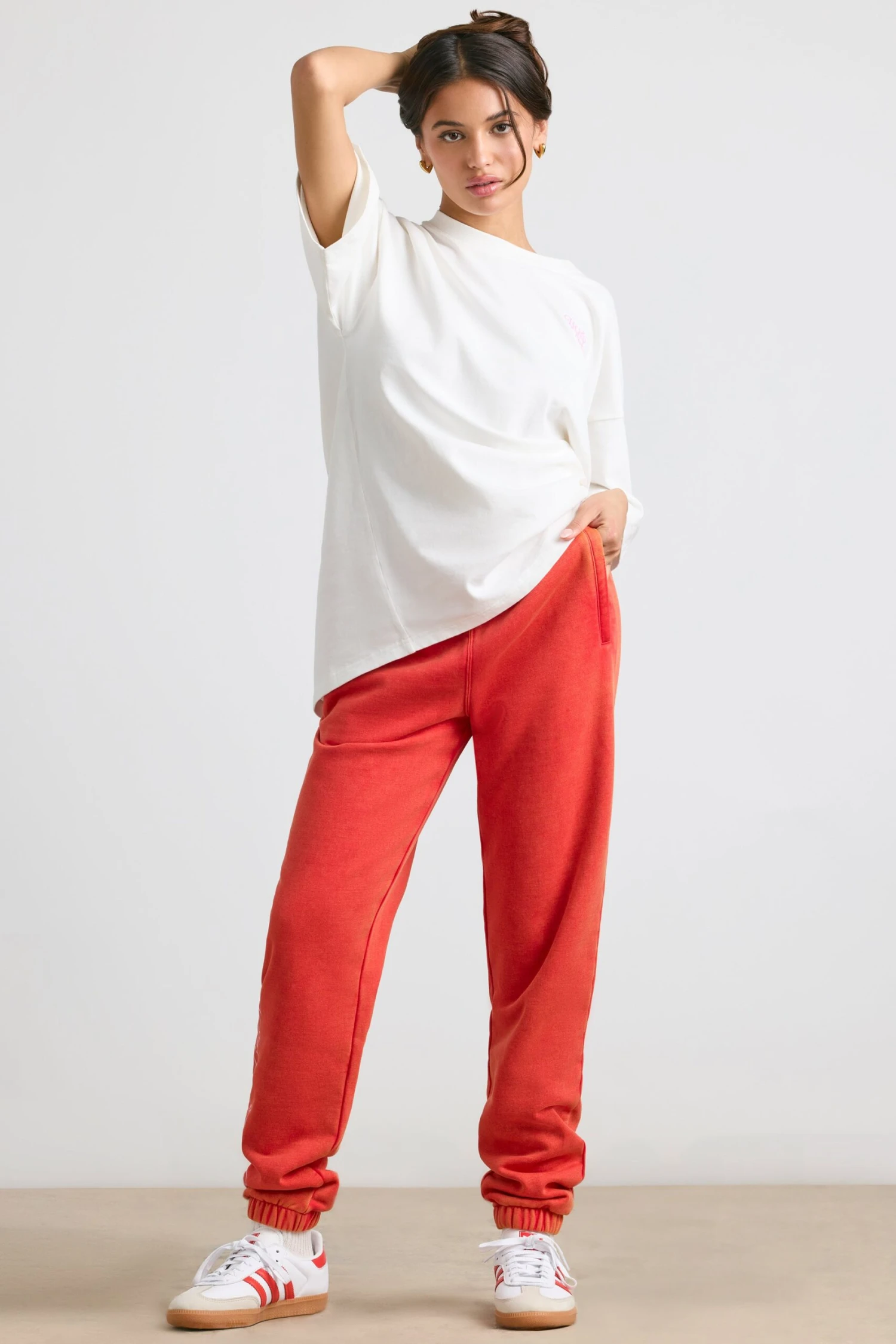 Devotion - Petite Oversized Joggers In Red - Image 9