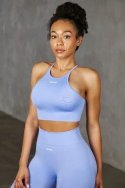 Incline - Racer Crop Top In Confidence Blue